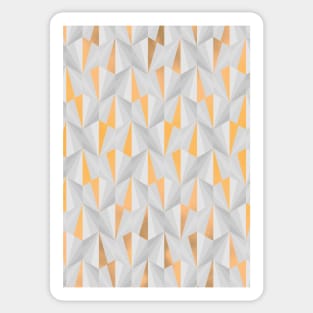 White and Gold Fractal Sticker